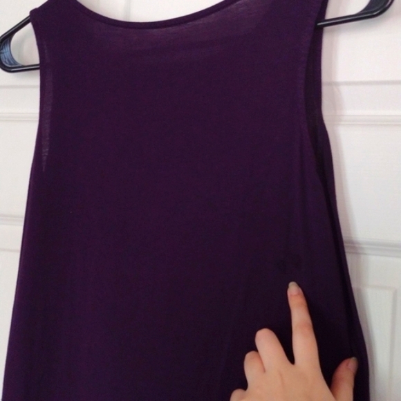 Royal Purple Merona Tank Top with Silky Gathered Front Detail - Picture 8 of 8